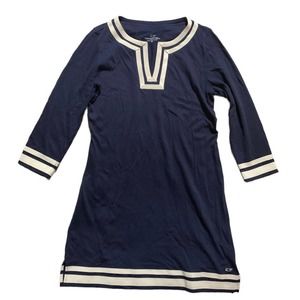 Vineyard vines nautical shift dress woman’s medium 3/4 sleeves